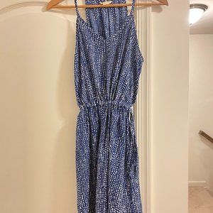 Lucky Brand Navy and White Dress - Large